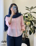 شومیز وانیل جنس پری شیشه ای نخ مودال کد 1409 - تصویر 11