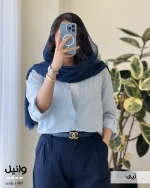 شومیز وانیل جنس پری شیشه ای نخ مودال کد 1409 - تصویر 12