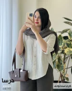 شومیز درسا جنس لینن زارا کد 1431 - تصویر 6