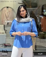 شومیز مدل یلدا جنس لایوسل سیلک ترک کد 1387 - تصویر 13