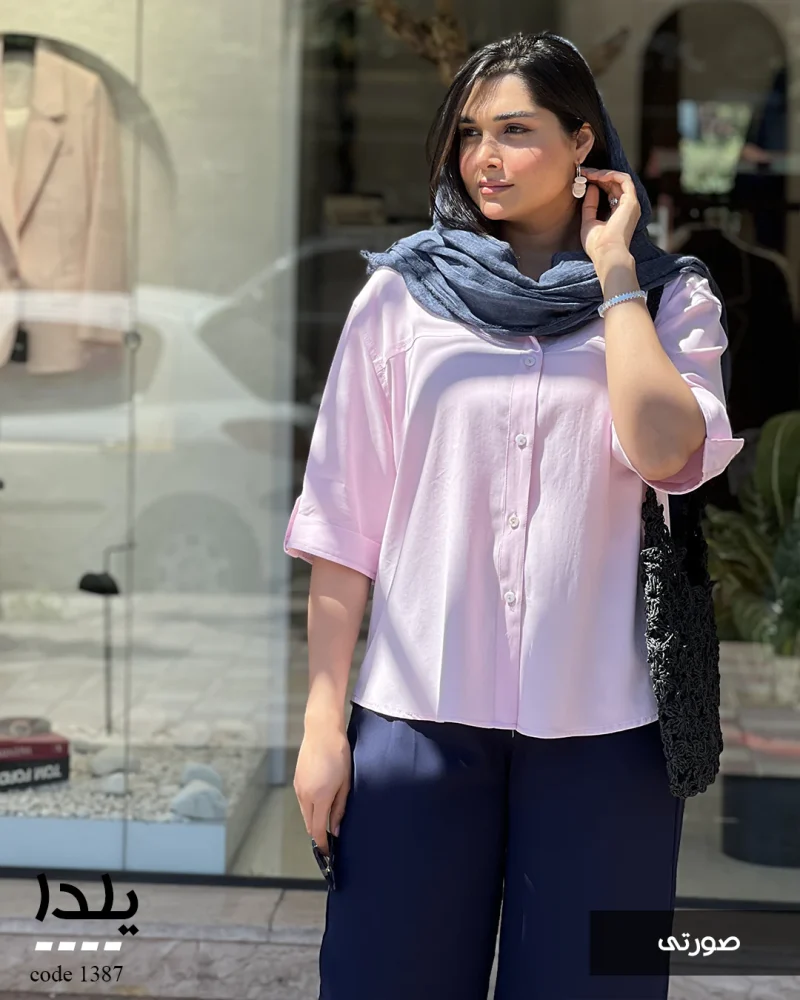 شومیز مدل یلدا جنس لایوسل سیلک ترک کد 1387 - تصویر 5