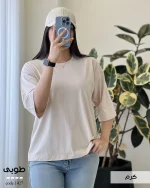 تیشرت بیسیک مدل طوبی پنبه نخ 28 کد 1427 - تصویر 3