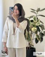 کت پریا جنس لینن نچرال کد 1430 - تصویر 5