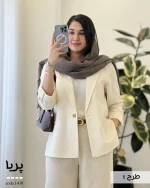 کت پریا جنس لینن نچرال کد 1430 - تصویر 8