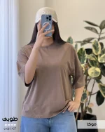 تیشرت بیسیک مدل طوبی پنبه نخ 28 کد 1427 - تصویر 2