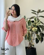 شومیز درسا جنس لینن زارا کد 1431 - تصویر 9