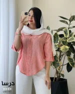 شومیز درسا جنس لینن زارا کد 1431 - تصویر 2