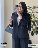 کت ثمین جنس کرپ اسکافیلد کد 1424 - تصویر 6