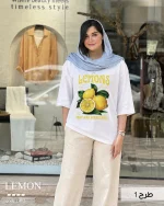 تیشرت مدل LEMON پنبه باکسی کد 1412 - تصویر 3
