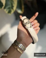 خرید کمربند زنانه رنگ کرم