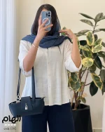 شومیز الهام جنس لینن اسلپ ترک کد 1392 - تصویر 2