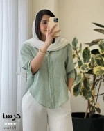 شومیز درسا جنس لینن زارا کد 1431 - تصویر 10