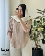 شومیز درسا جنس لینن زارا کد 1431 - تصویر 11