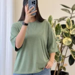 تیشرت مدل شرلی بیسیک باکسی کد 1380