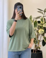 تیشرت مدل شرلی بیسیک باکسی کد 1380