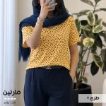 تیشرت یقه گرد چاپی برشکا مدل مارلین کد 1281