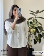 شومیز دلارام جنس پری کد 1425 - تصویر 3
