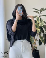 شومیز وانیل جنس پری شیشه ای نخ مودال کد 1409 - تصویر 9