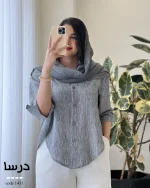 شومیز درسا جنس لینن زارا کد 1431 - تصویر 5