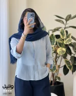 شومیز وانیل جنس پری شیشه ای نخ مودال کد 1409 - تصویر 6