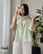 کت شیدا جنس لینن جودون  کد 1447 - تصویر 5