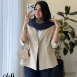 کت پشت دگمه تابان جنس لنین کد 1466