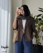 کت شیدا جنس لینن جودون  کد 1447 - تصویر 3