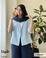 کت شیدا جنس لینن جودون  کد 1447 - تصویر 7