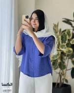 شومیز مدل الکسا جنس نخ کرسپو کد 1455 - تصویر 9