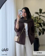 کت پشت دگمه تابان جنس لنین کد 1466 - تصویر 7