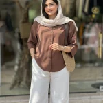 شومیز سایه جنس پری سیلک کد 1442