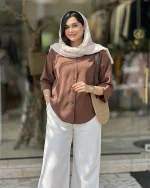 شومیز سایه جنس پری سیلک کد 1442