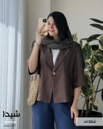 کت شیدا جنس لینن جودون  کد 1447 - تصویر 8