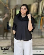 شومیز سدنا جنس پری شیشه ای نخ مدال کد 1446 - تصویر 8