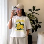 تیشرت مدل LEMON پنبه باکسی کد 1412