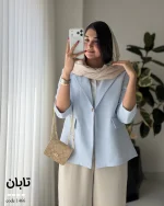 کت پشت دگمه تابان جنس لنین کد 1466 - تصویر 10