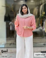 شومیز مدل آسو پشت دگمه جنس لین زارا کد 1441 - تصویر 12