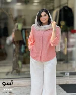 شومیز مدل آسو پشت دگمه جنس لین زارا کد 1441 - تصویر 6