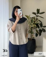 شومیز دلا جنس پری ایر کد 1465 - تصویر 11