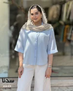 شومیز سدنا جنس پری شیشه ای نخ مدال کد 1446 - تصویر 12