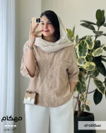 شومیز مهکام جنس لنین زارا آنزیم شور شده کد 1457 - تصویر 11