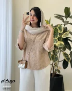 شومیز مهکام جنس لنین زارا آنزیم شور شده کد 1457 - تصویر 5