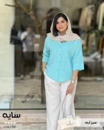 شومیز سایه جنس پری سیلک کد 1442 - تصویر 7
