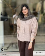 شومیز مدل آسو پشت دگمه جنس لین زارا کد 1441 - تصویر 2