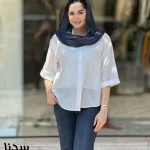 شومیز سدنا جنس پری شیشه ای نخ مدال کد 1446