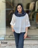 شومیز سدنا جنس پری شیشه ای نخ مدال کد 1446 - تصویر 3
