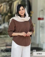 شومیز سایه جنس پری سیلک کد 1442 - تصویر 8