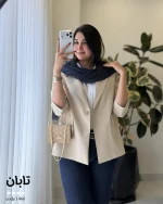 کت پشت دگمه تابان جنس لنین کد 1466 - تصویر 5