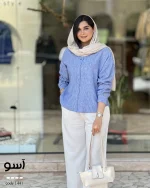 شومیز مدل آسو پشت دگمه جنس لین زارا کد 1441 - تصویر 11