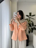 کت شوکا جنس لینن زارا کد 1463 - تصویر 13